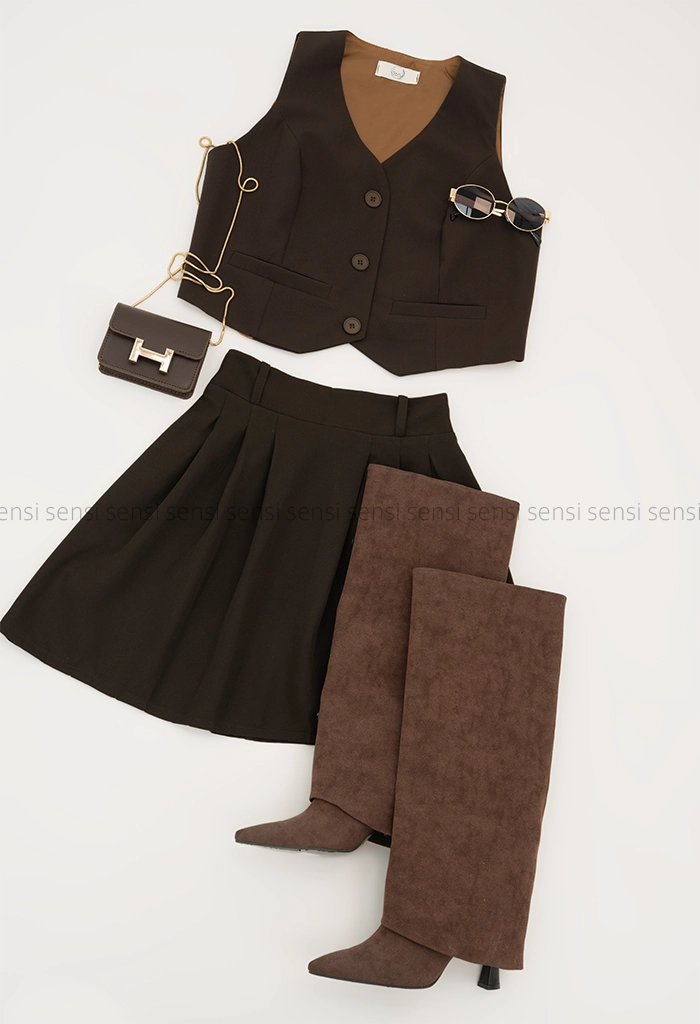 ژیله آستر دار جلو دکمه کد1005340